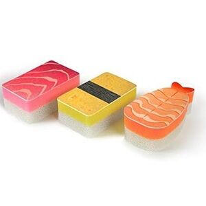 Genuine Fred WASHABI Sponges, Set of 3, Sushi Assortment, New in package